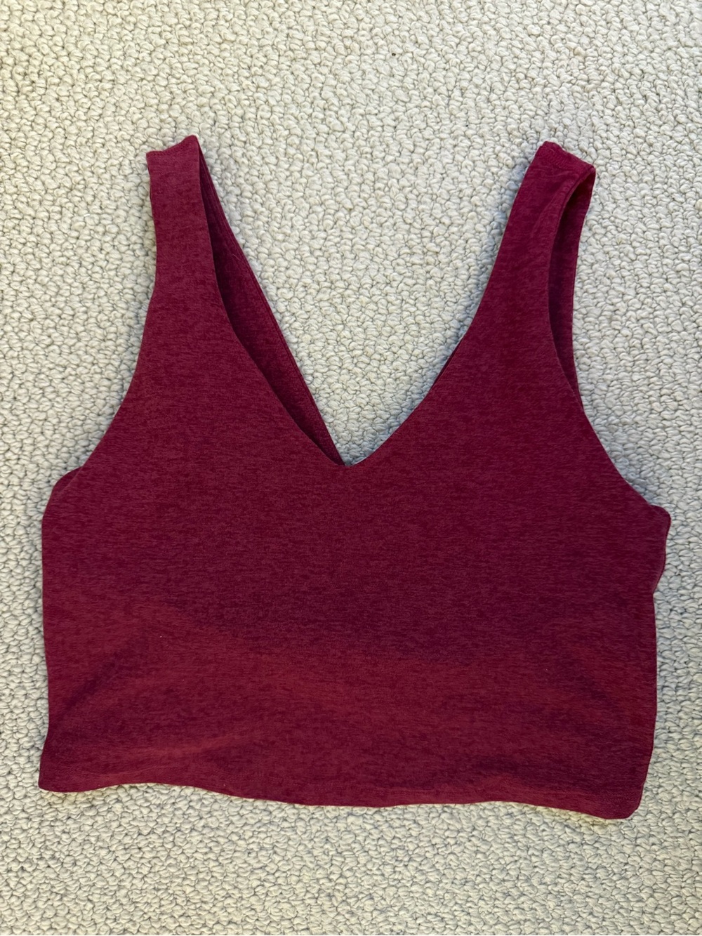 Beyond Yoga Spacedye Good Day Cropped Tank - Bordeaux Heather / M